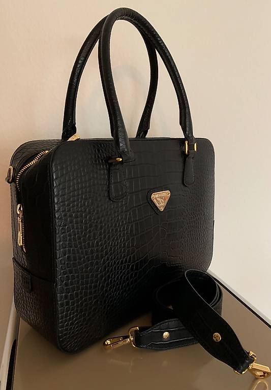 maison mollerus tasche schwarz gold, neu