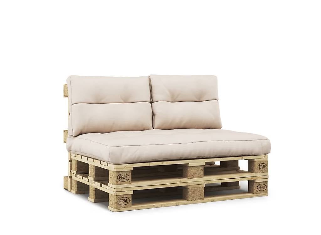 Palettenkissen Set 3-teilig beige