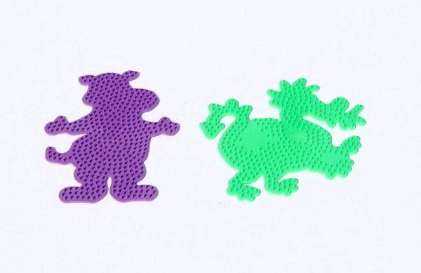 Stiftplatten Drache & Flusspferd für Bügelperlen