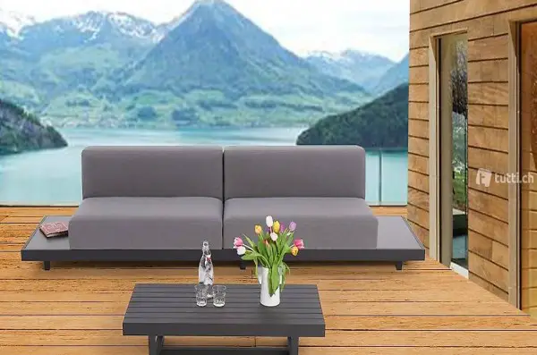 Sitzmöbel wetterfest - Outdoor Lounge mit Outdoor Stoff