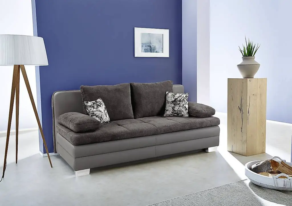 Schlafsofa LINCOLN grau-dunkelgrau (Neu)