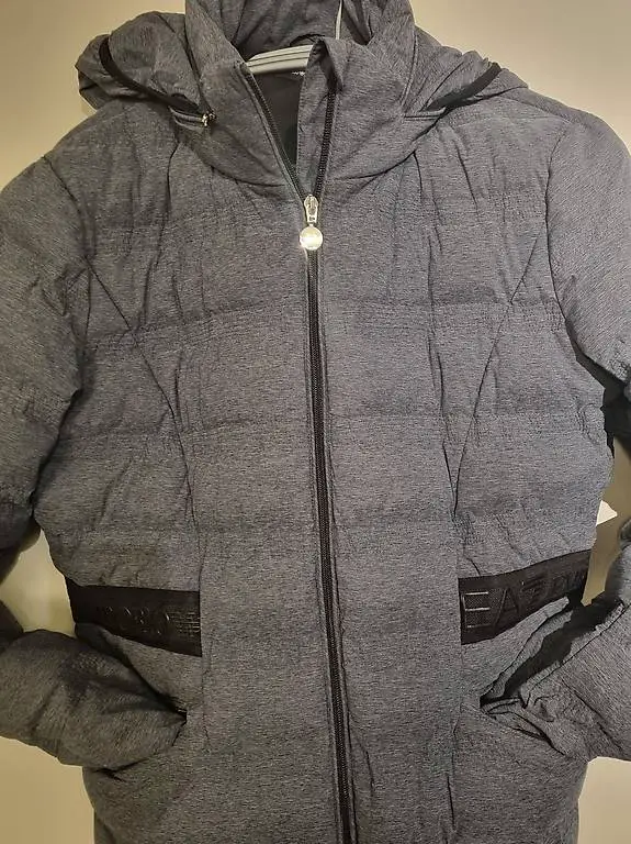 EA7 Armani Steppmantel, Grösse XXL, blau-grau