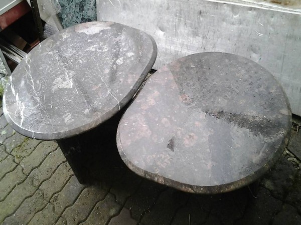 tables en marbre double