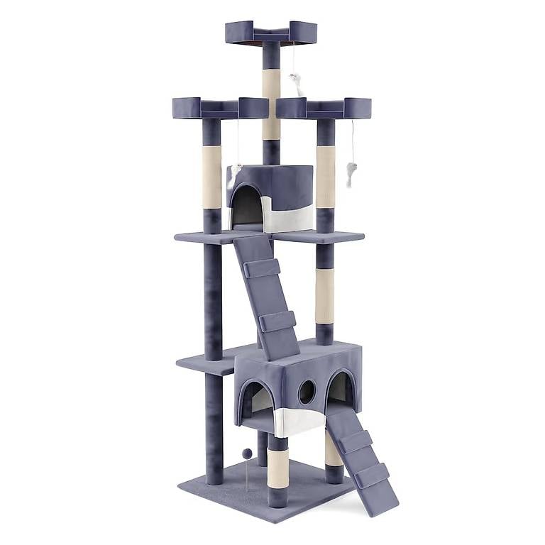 Katzenbaum NICKI 170 cm grau/weiss