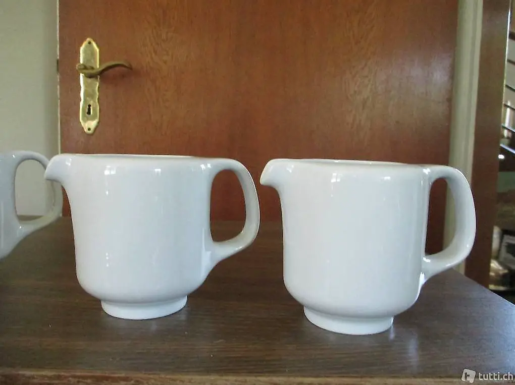 4x Rahm-Krug Krüglein Kaffeerahm Sauce Gastro Porzellan