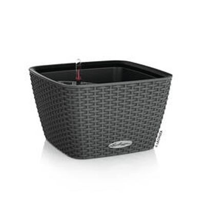  vidaXL LECHUZA Pflanzgefäss BACINO 30x30 cm Graphitschwarz