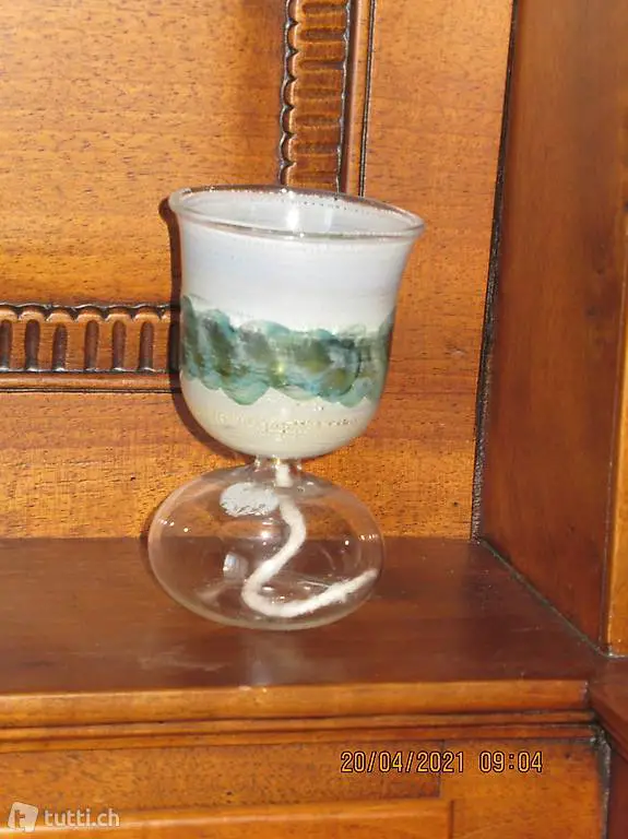 Öllampe, ÖLLICHT, Glas, mundgeblasen ungebraucht