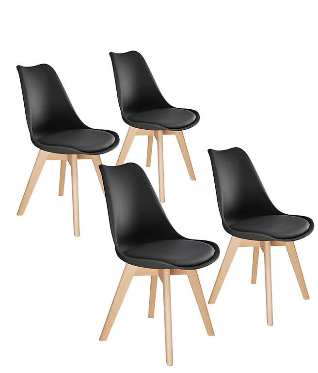 4er Set Esszimmerstuhl Friederike schwarz