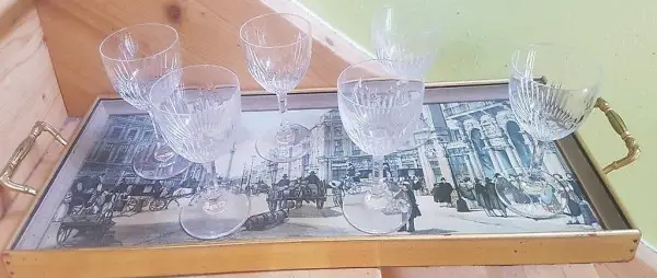 6 feine alte Liqueur Gläser