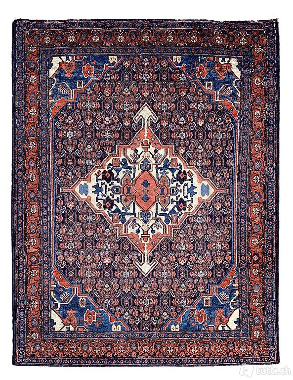  Senneh Teppich, alt 145 x 112 cm