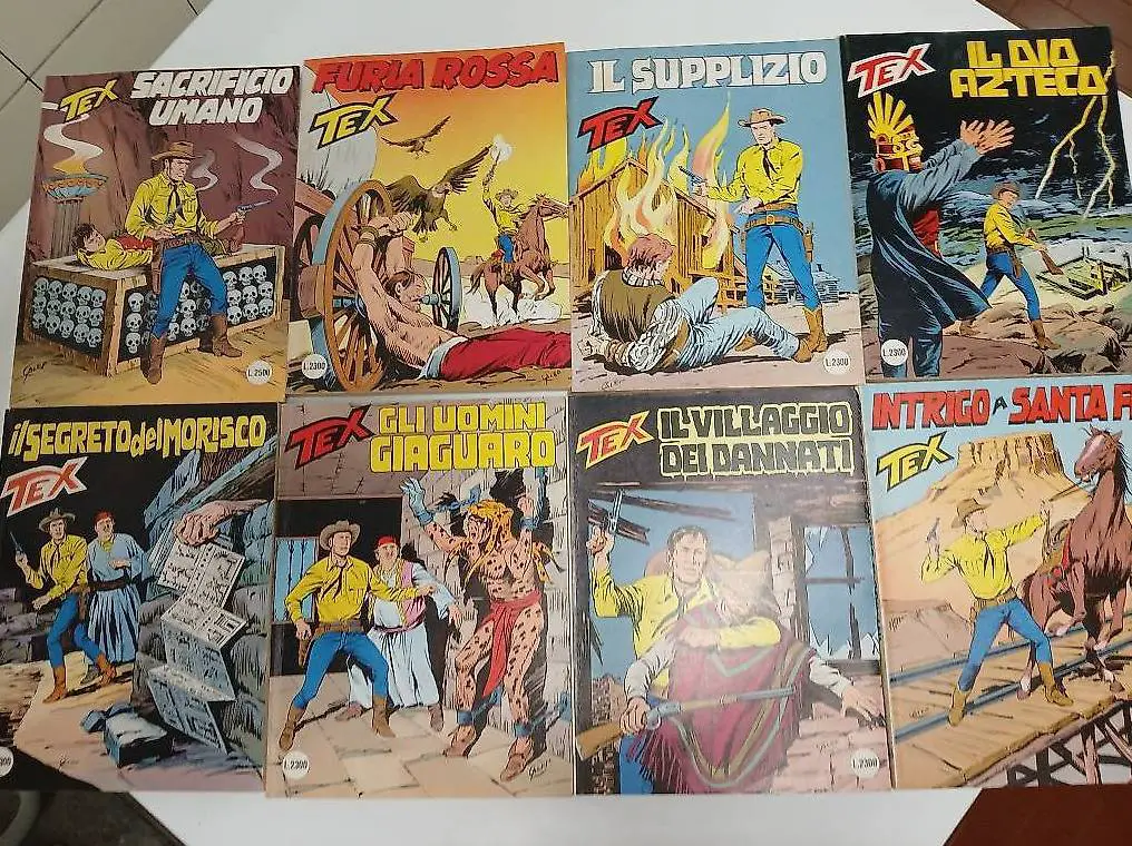 532x fumetti numeri TEX WILLER, n.1-729, solo 40 centes. l"uno