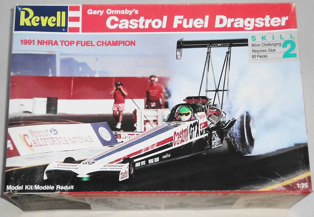 revell castrol fuel dragster "91 nhra top fuel champion 1:25