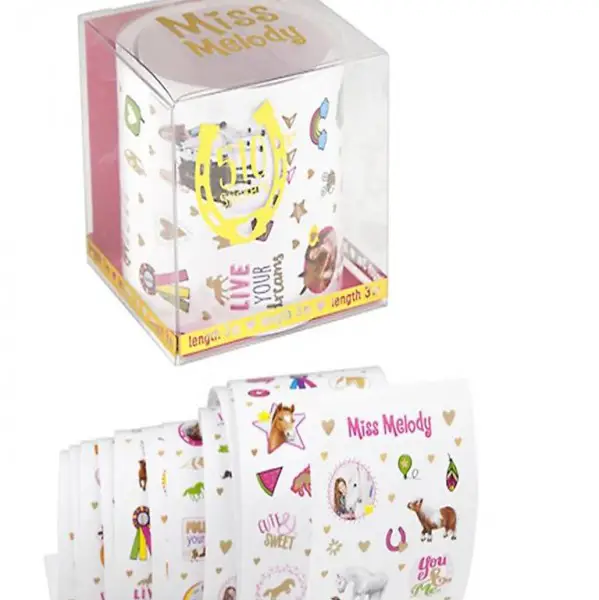 K..130) Sticker Rolle Miss Melody Pferde 3 Meter 510 Sticker