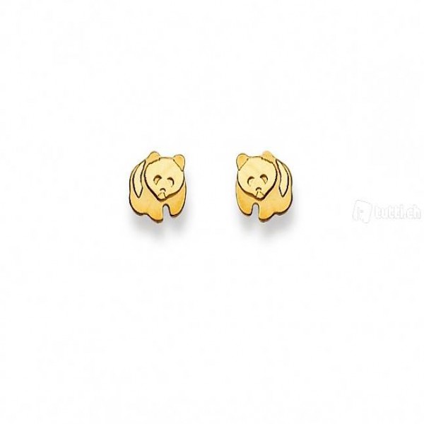 Pandabär 18 K Gold - Ohrstecker. 1 Stück