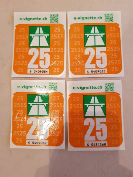 4 x Autobahnvignette Vignette 2025