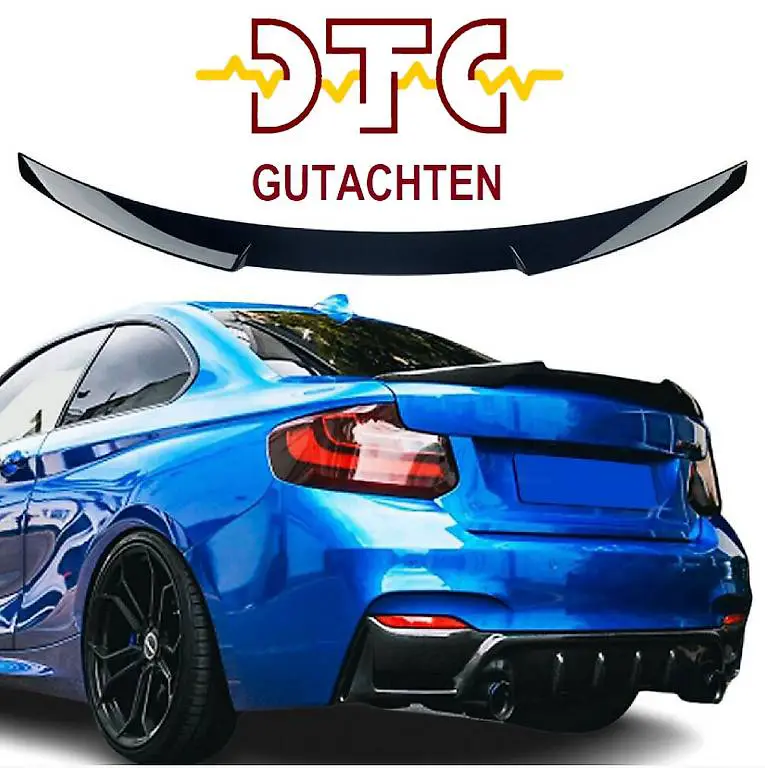 heckspoiler v-type mit dtc ch-gutachten schwarz glanz bmw m2