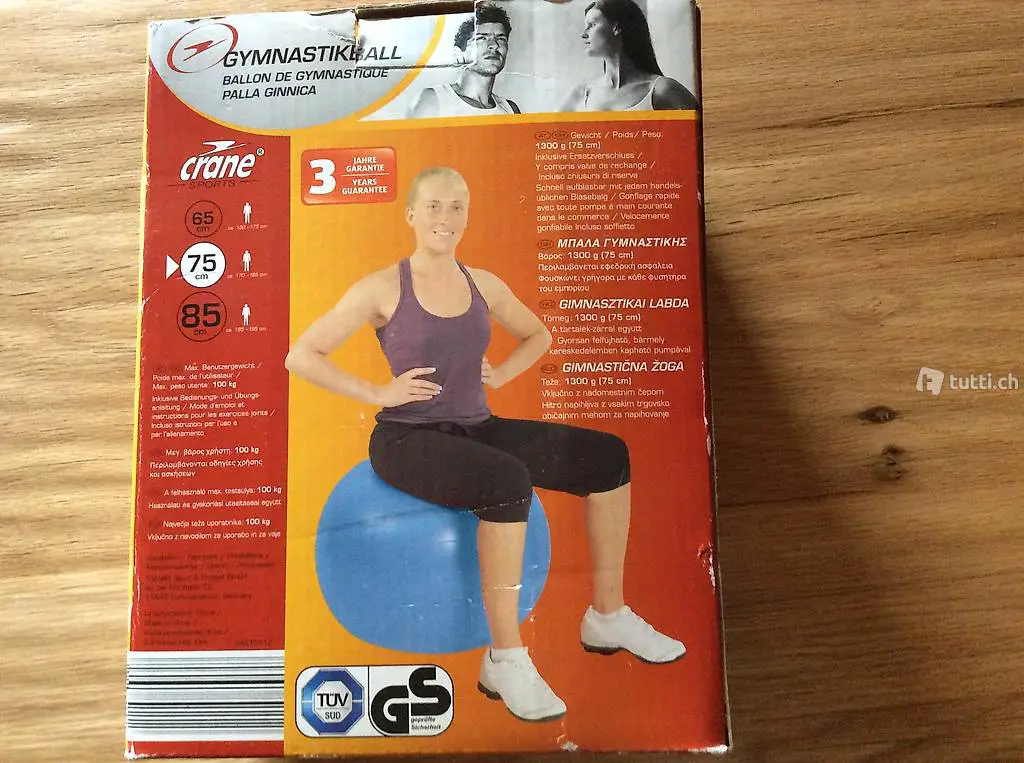 Gymnastikball 75 cm. Blau