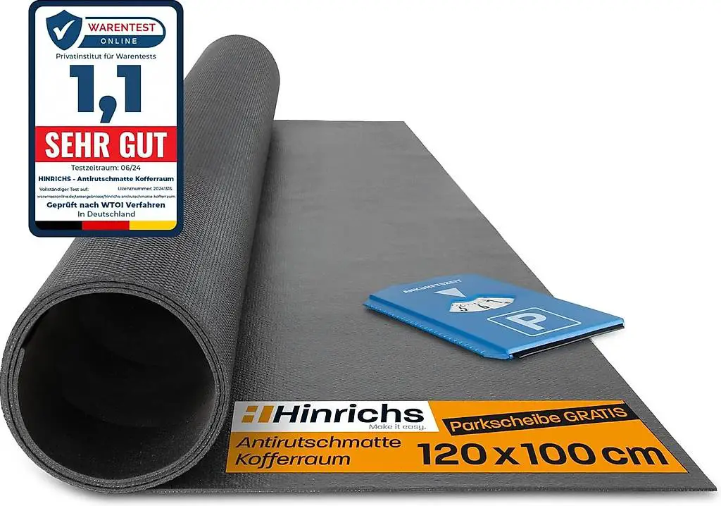 Hinrichs Antirutschmatte Auto 120 x 100 cm - Kofferraummatte