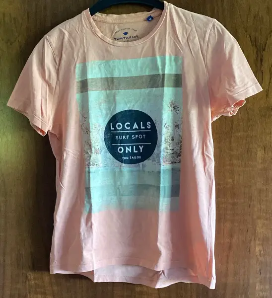 Gr. 164 oranges, bedrucktes T-Shirt von Tom Tailor