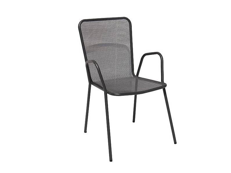 Gartenstuhl Metallstuhl Streckmetall Stuhl anthrazit neu