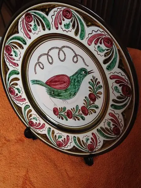 handbemalter Keramik Teller - Unikat