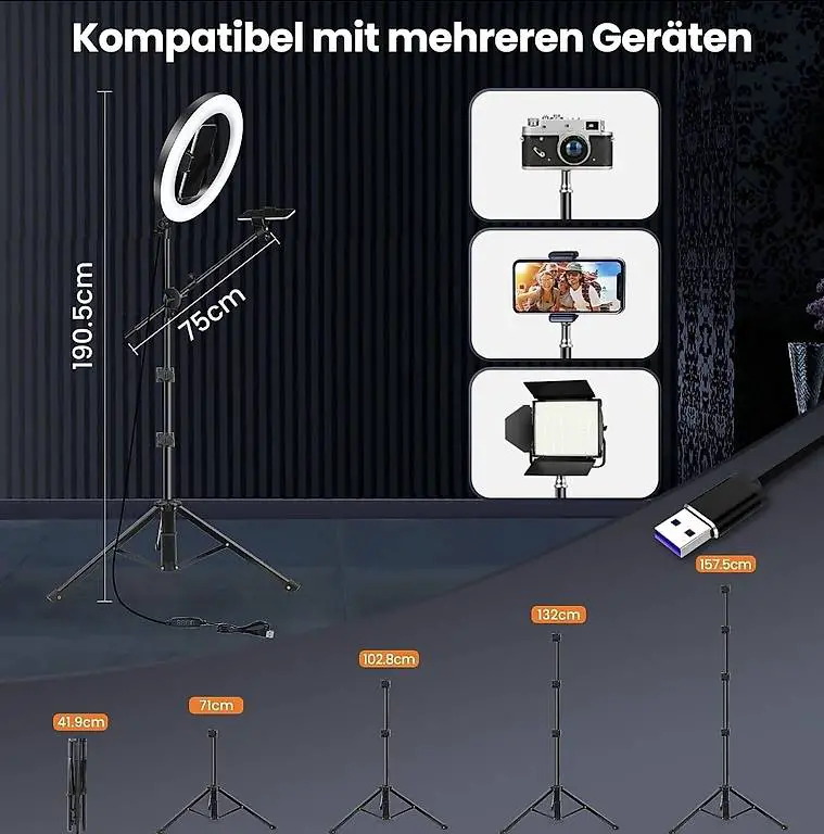 Ringlicht mit Stativ