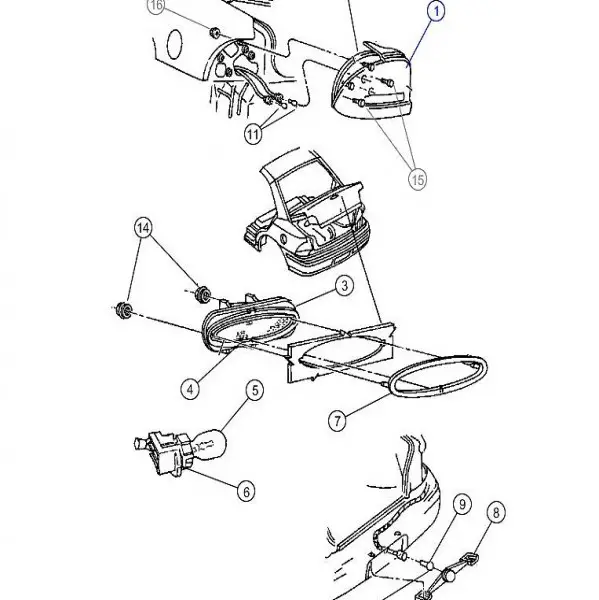  Heckleuchte rechts für Chrysler Neon K05018846AA