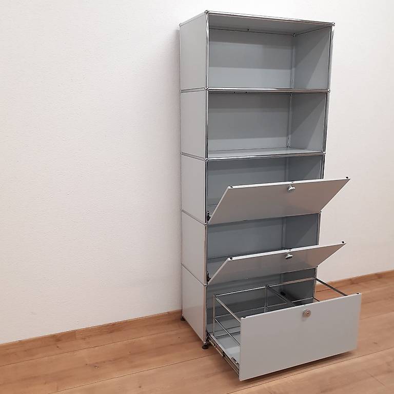 USM Haller Regal 1x5 Lichtgrau