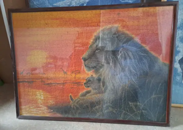 Puzzle - Bild "Löwe mit Kind" von Ravensburger