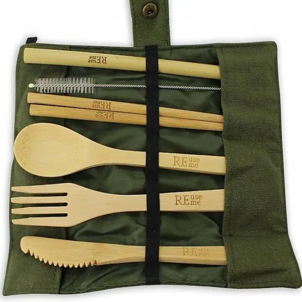  REUSEME Besteckset aus Bambus (7 teilig)