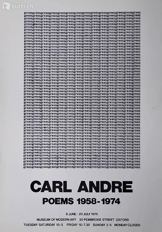 carl andre - poems 1975