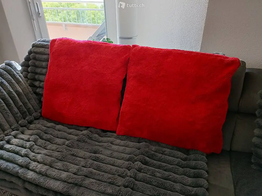 2 Sofakissen rot 60x60cm