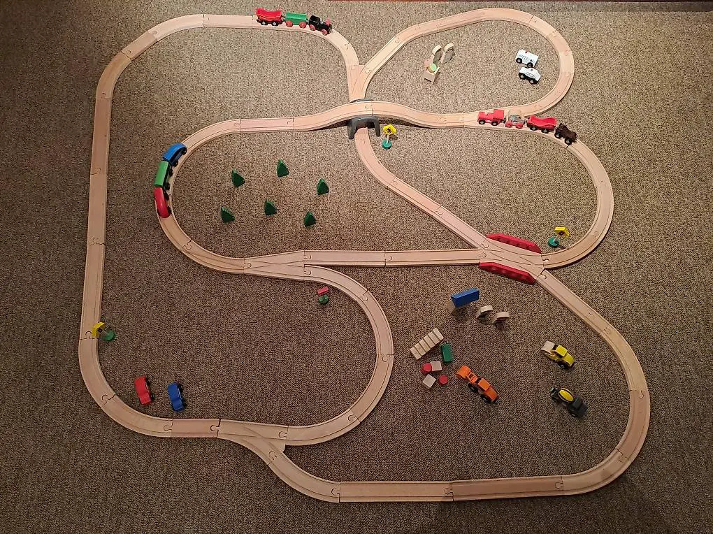 Holzeisenbahn, riesiges grosses Set, sehr guter Zustand