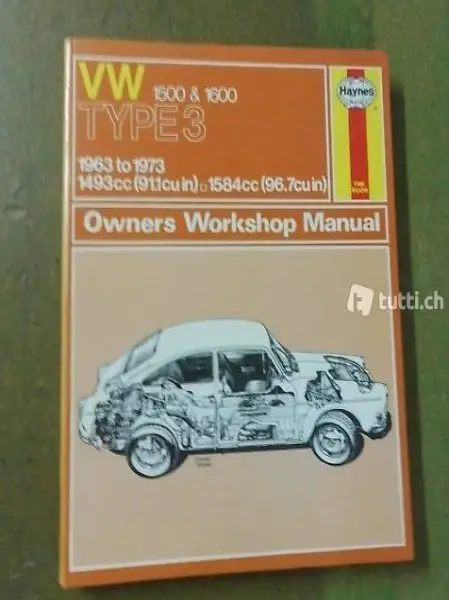Werkstattanleitung Reparaturbuch VW Typ 3 + Variant Oldtimer