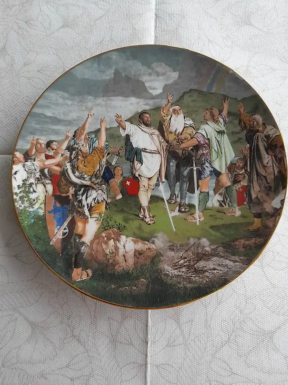 Wandteller mit Rahmen