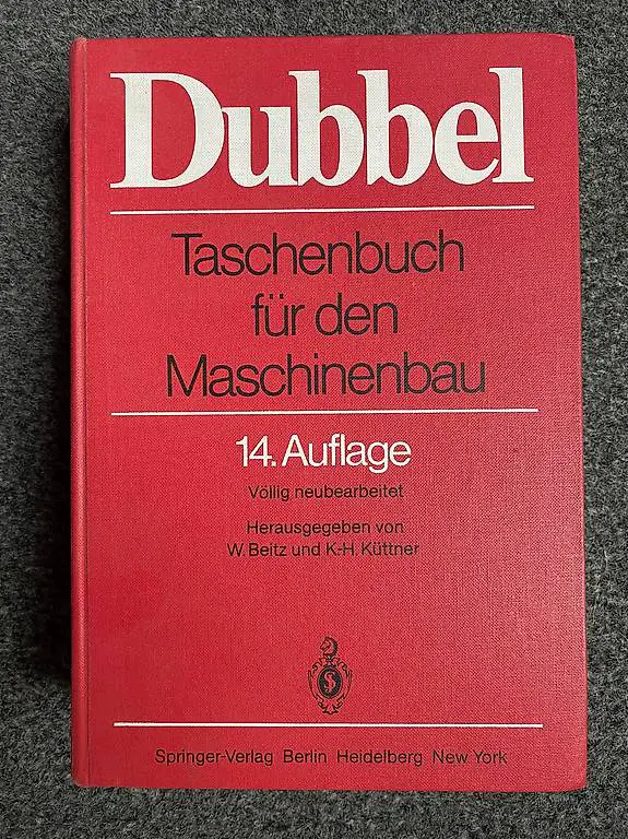 Maschinenbau Handbuch "Dubbel"