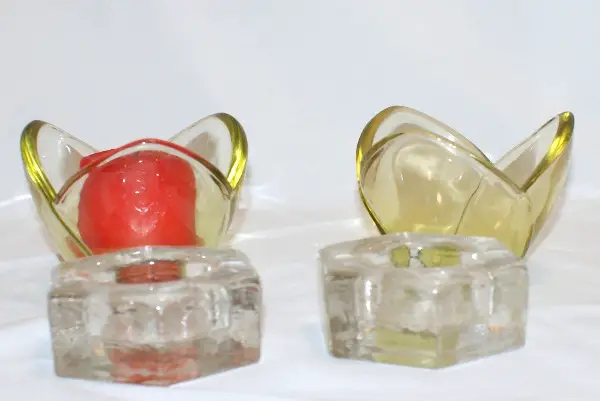 4 Gläser für Kerzen