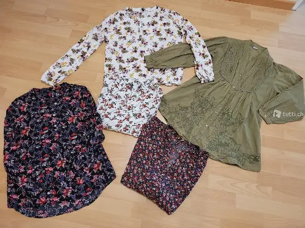 Bunte Blusen, Grösse M im Set