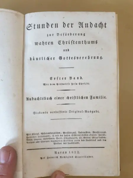 Stunden der Andacht von Heinrich Zschokke 1822
