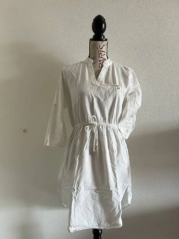 Blusenkleid Weiss Gr. L