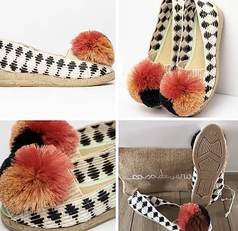 Espadrilles Casadevera mit Pompon/Finken Gr. 39/Neu