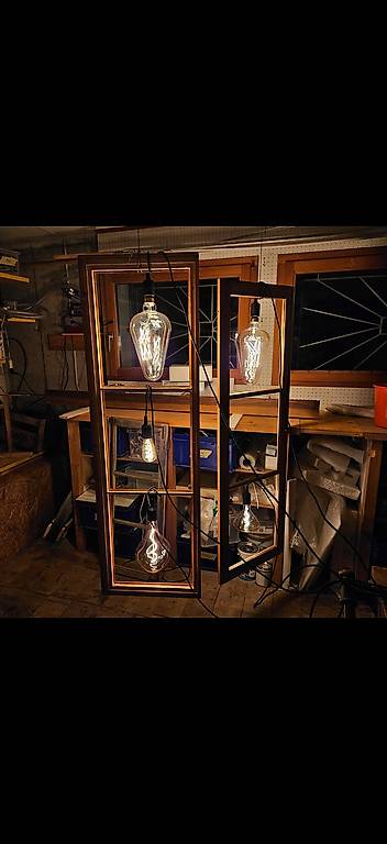 holzfenster lampe altholz deko vintage