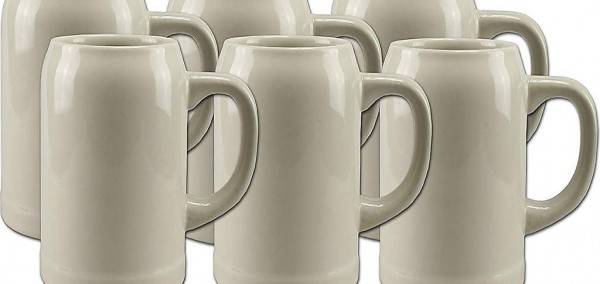  6 Bierkrüge Humpen 0,5L Steinkrug ohne Füllmarke