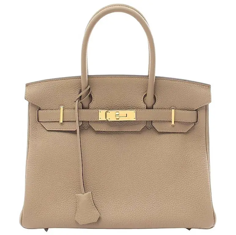 Hermès Birkin 30, Beige Togo Leder, Gold Hardware, NEU