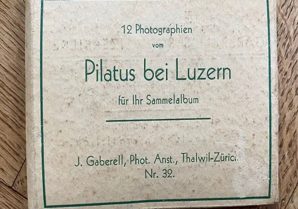 Antik PILATUS LUZERN Photographien Postkarte wahr. 1900 1920
