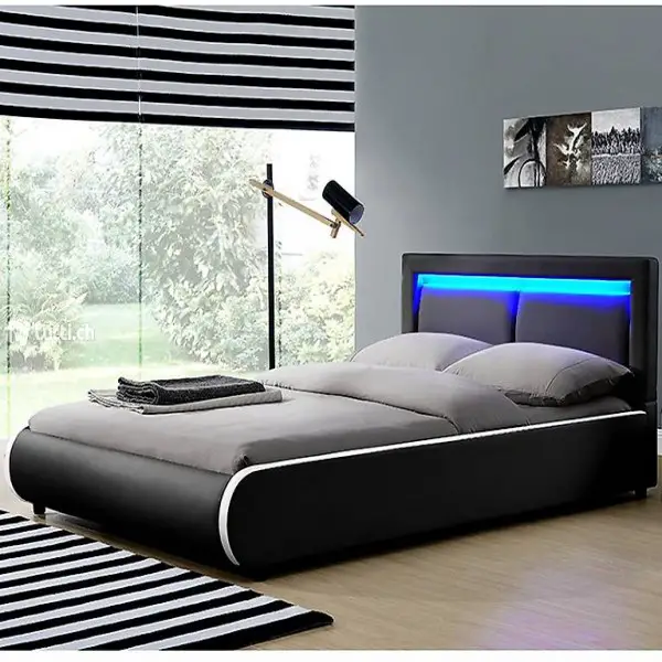  Polsterbett Murcia 140 x 200 cm - schwarz