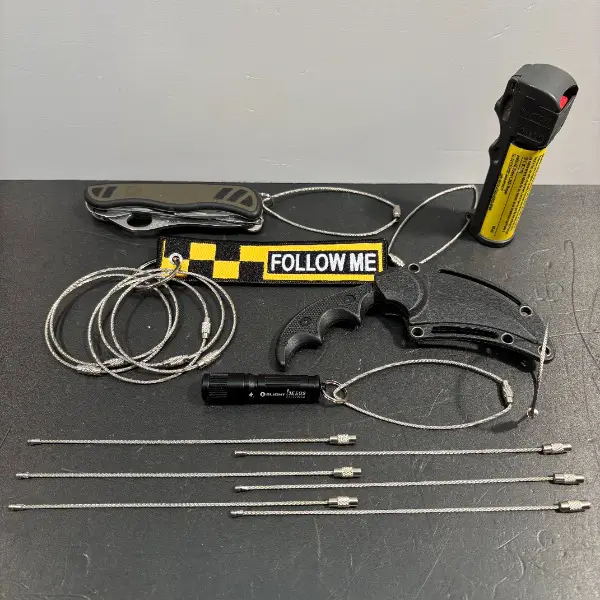 6x edelstahl keywire kabel schlüssel tactical defense prepper