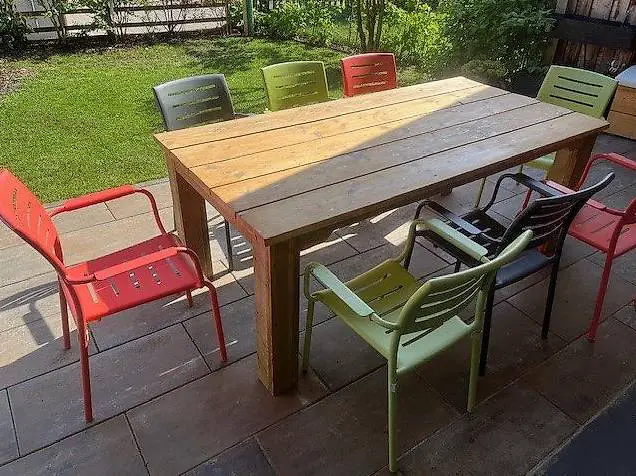 Gartentisch Gartenmöbel Bauholz Terrassentisch Esstisch 2x1m