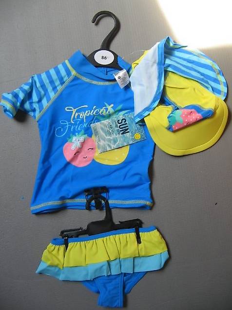 süsser UVP Bade Schutzanzug Sonnenschutz NEU 86 blau Hütli