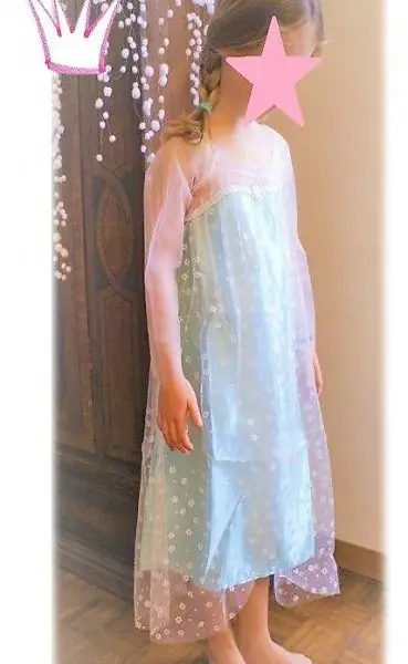  Prinzessinnen-Kleid Frozen-Elsa, Gr. 98-104 , Kinder, Elsa